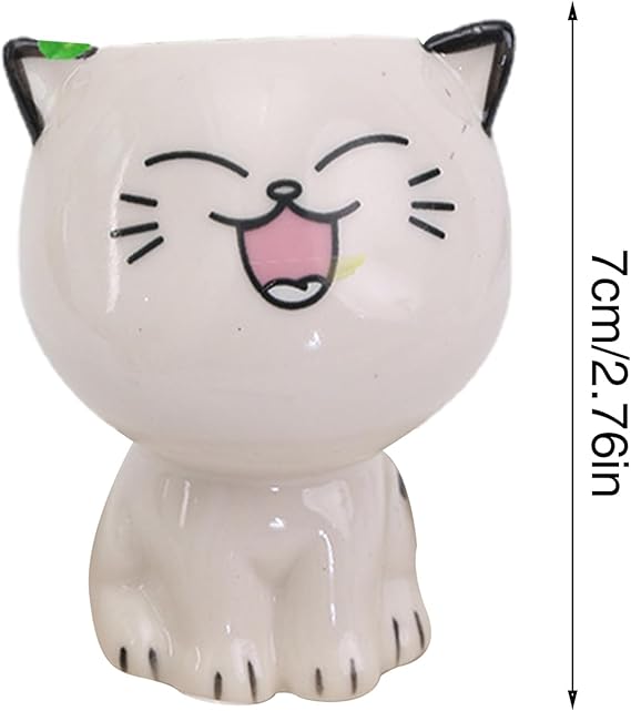 Pot de fleur chat en céramique